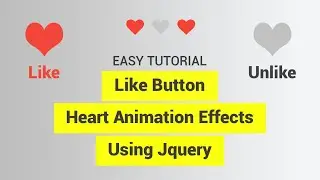 Easy tutorial to like button heart effects using jquery