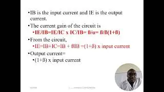 LESSON 5 OF 3 Common Collector (CC) Configuration