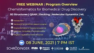 Free Webinar June 8th 2021 - CHEMOINFORMATICS FOR BIOMEDICAL DRUG DISCOVERY