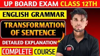 🔥 Transformation of the sentence part 5🔥✅। Up board exam 2025-2026 most important topic by Karan sir