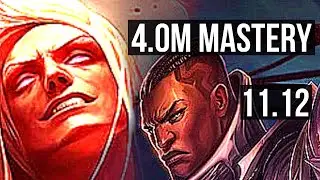 VLADIMIR vs LUCIAN (TOP) | 4.0M mastery, Quadra, 1400+ games, 15/3/8 | KR Challenger | v11.12