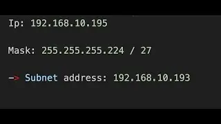 SubNet Ip Mask Address Calculating