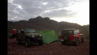 Camping in a Jeep Wrangler on Peralta Road, Superstition Mtns