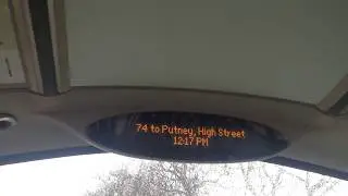 74 to Putney, High Street ibus annoucement