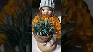 Ватная кукла &laquo;Цветы для мамы&raquo; #ватныеигрушки #doll #handmade #art #ватнаякукла #интерьернаякукла