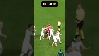Heated moment between England and Spain in U21 Euro final #spain #england #u21euro #eurocup