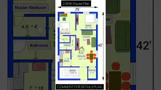 25 feet by 42 feet  Morden house plan  Naksha #homeplan #houseplan #housedesign  #homedesign