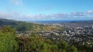 View of Diamond Head Mountain and Honolulu from Tantalus Lookout, Oahu, Hawaii