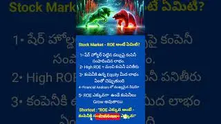 ROE అంటే ఏంటి? | Stock Market లో ROE Meaning in Telugu | #stockmarketforbeginners #stockmarket