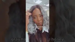 Trying on different grey Kim Kimble Wigs  #kimkimble #wiginstall #greyhairdontcare