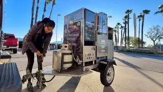Erika Live for the First Time - Setting Up the Taco Cart Stand 