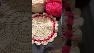 Coaster crochet 🧶 # coaster placemat # table linens kitchen decor #homedecor #craftyhome #