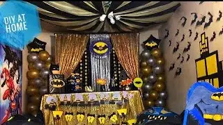 Batman Birthday Decoration | diy batman banner/ batman theme/batman birthday decoration ideas