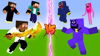 Monter School : Herobrine Brother vs Poppy playtime - Minecraft Animation 