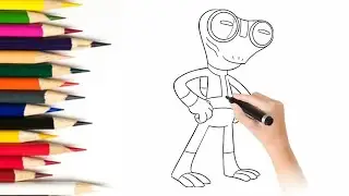 How to Draw Grey Matter from Ben 10 | Step by Step Drawing Tutorial (Part 1)