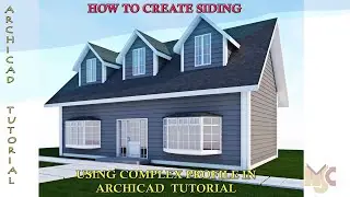 HOW TO CREATE SIDING USING COMPLEX PROFILE #siding #archicad #cableroof #graphisoft