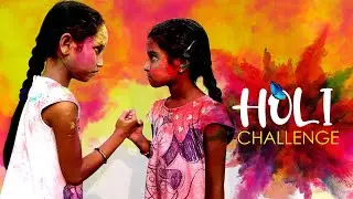 Holi Challenge with Sivala Sisters | Kids Funny Holi Celebrations