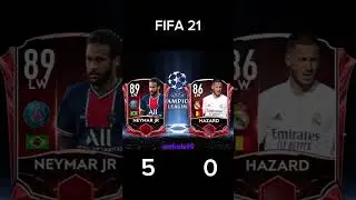 Neymar Jr vs Eden Hazard FIFA cards comparations #viralvideo #neymar #hazard #football #fifa
