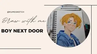 Drawing the Boy Next Door ✍️ | Alcohol Marker Portrait Process + Chill Art Vlog
