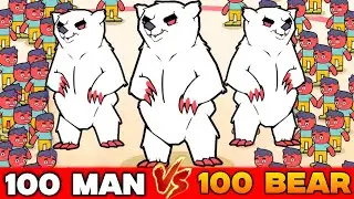 999 polar bear vs 100 weak men | rj rock
