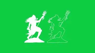 Abstract Shiva Silhouette Artwork Animation | Green Screen