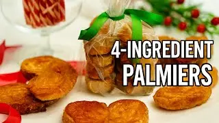 4-Ingredient Brown Sugar Palmiers | Easy Puff Pastry Cookies