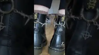 New Ghost doc martens boots charms with barbed wire from wearetheweirdos on Etsy #docmartens #etsy