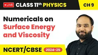 Numericals on Surface Energy and Viscosity | Class 11 Physics Chapter 9 | #live