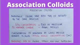 Association colloids | types of colloids | colloidal dispersion physical pharmaceutics