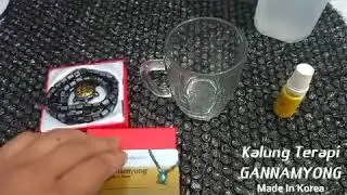 kok bisa 🤔😱kalung set magnet terapi gannamyong menyerap betadine