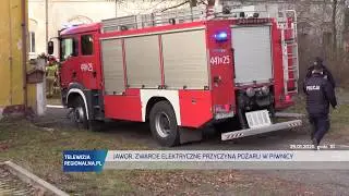 JAWOR. Zwarcie przyczyną pożaru