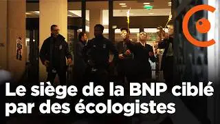BNP Paribas cibl&eacute; par des militants &eacute;cologistes protestant contre TotalEnergies