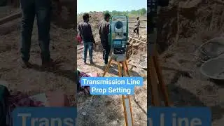 #Transmission Line Prop Setting Process#Total Station #Civil Engineering #Survey#shorts #shortvideo