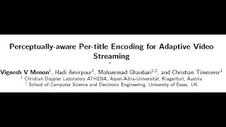 Perceptually-aware Per-title Encoding for Adaptive Video Streaming