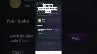 tap swap new combo tapswap code #comboupdate