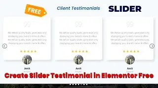 How to create testimonial slider in elementor || testimonial slider kaise banaye #elementortutorial