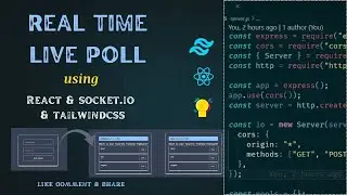 Real-Time Live Poll App | Node.js, Express, Socket.io, React & Tailwind CSS | Code by Mehedi