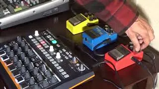 Arturia DrumBrute Impact - Ibanez CP9 Compressor - Keeley Phat Mod Blues Driver - Ibanez FL9 Flanger