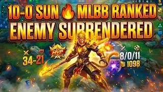 SUN QUELLER SKIN 😈 10–0 NO DEATH → ENEMY SURRENDER | RANKED MLBB