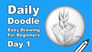 Daily Doodle - Day 1 | Drawing in Lockdown | Flower Vase drawing | Pencil sketch drawing