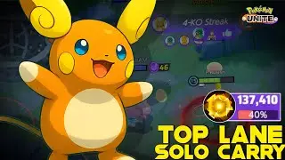 RAICHU CARRY TOP LANE & BECOMES IMMORTAL IN SOLO QUEUE 😲 | POKEMON UNITE