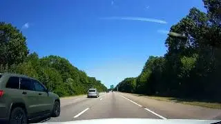 Driving along I 95 North to Costco in Sharon, Massachusetts