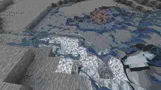 Realistic Water fills the Minecraft World. Реалистичная Вода залила Мир в Майнкрафт
