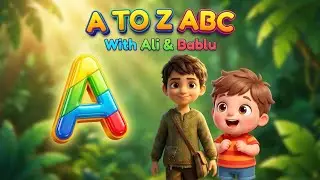 ✨Ali & Bablu Explore Capital Alphabets A to Z in a Magical Jungle🌱🍁| KG 1 poem 