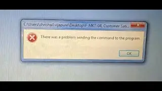 how to solved There was a problem sending the command to the program issue