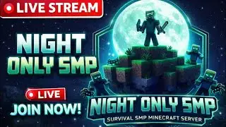 I am lonch my new server. server name is Night only SMP.😎 #Shotslive #live #nightonlySMP #Minecraft