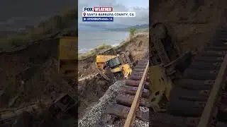 A Large Erosion Event In California Today Caused An Excavator To Collapse And Fall 10 Feet