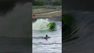 Cute little double barrel at #thewave #bristol 🥲 // #wavepool #bodyboarding