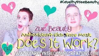 Does It Work? Zue Beauty Antioxidant-Rich Face Mask | Product Review | #crueltyfreebeauty