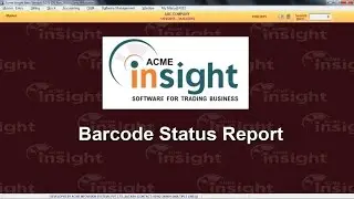 Barcode Status Report In Acme Insight Software [Marathi]